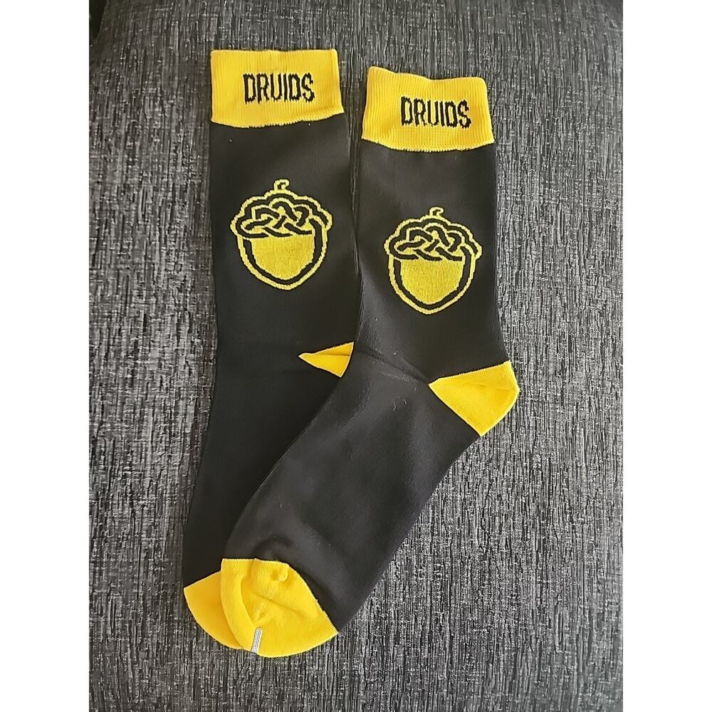 NEW Druids 2026 Black/Yellow Socks New Orleans Mardi Gras Krewe Favor fa9729